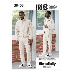 Simplicity Sewing Pattern 9458 Knit Jacket‎ Pants Mens Size XS-XL